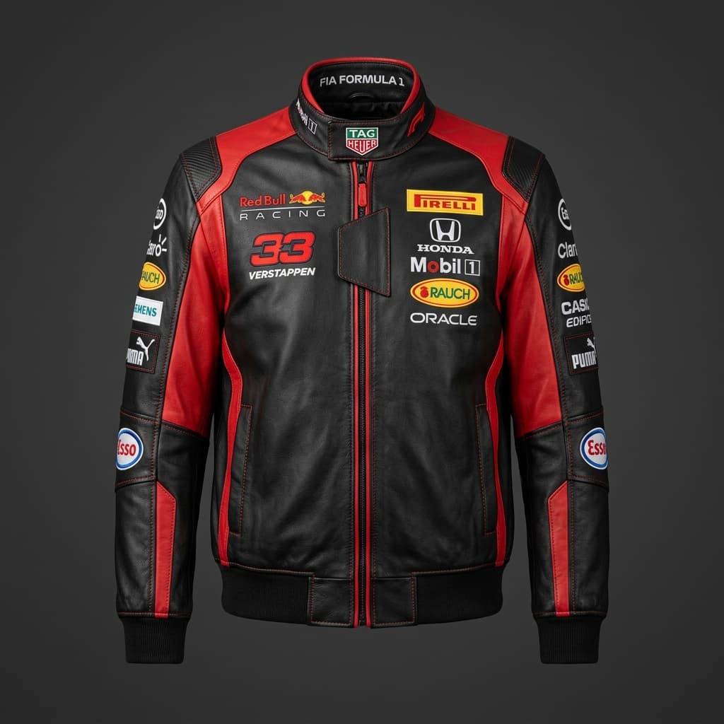 Red Bull Racing F1 Official Leather Jacket